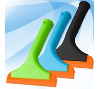 FineGood - Set di 3 lavavetri in silicone da 15 cm, lavavetri per auto, lavavetri in silicone per porte di vetro, specchi, parabrezza dell'auto