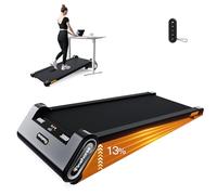 FINEHORSE Tapis roulant con inclinazione automatica, tapis roulant 6 in 1 sotto la scrivania, tapis roulant inclinato a 6 livelli, tapis roulant portatile da 2,5 HP per la casa con capacità di 150 kg