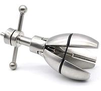 Fineim BDSM Blocco anale in acciaio inossidabile Dilatatore anale Tappi anali apribili Perline ano pesanti Blocco Asslock in acciaio inossidabile Ass Lock Plug XL Gancio buttplug