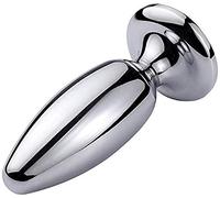 Fineim BDSM plug anale in acciaio inossidabile for principianti dildo anale giocattolo del sesso kit trainer anale butt plug massaggiatore prostatico for coppie SM principianti donne e uomini(128mm/31