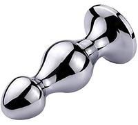 Fineim BDSM plug anale in acciaio inossidabile for principianti dildo anale giocattolo del sesso kit trainer anale butt plug massaggiatore prostatico for coppie SM principianti donne e uomini(155mm/43