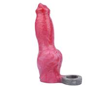 Fineim BDSM Silicone Pene Dildo con Nodi Manica Del Pene Polsini Del Pene Estensore Del Pene Manica Del Pene G-Spot Stimolazione Giocattoli Del Sesso Uomini(Pink)