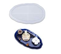 FineInno Stampi per Piatti Ovali in Resina Tray Dish Resin Molds Stampi in Silicone a Forma di Vassoio in Fusione Epossidici Fai-da-Te Gioielli (Stampo Piatto Ovale)