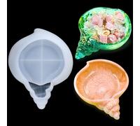 FineInno Stampi Scatola di Gioielli per Resina Epossidica Stampo Conchiglia in Silicone Vassoio Resin Storage Box Mold per DIY Caramelle, Candeliere, Vasi da Fiori Decorazione