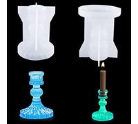 FineInno Stampo in Silicone Portacandele Taper Pillar Tealight Candlestick Epoxy Casting Molds Vintage Resina Stampi Candelabro per Home Party Décor (Taper Candle Holder)