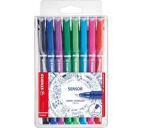 ASTUCCIO 8 FINELINER STABILO SENSOR PUNTA 0.3MM COLORI ASSORTITI