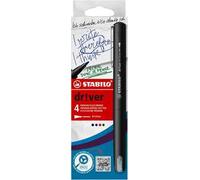 Stabilo dr!ver - Fineliner Premium - Tratto Medio (0,8 mm) - Astuccio da 4 - Verde, Rosso, Blu, Nero