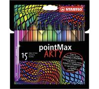 Fineliner Premium - STABILO pointMax - ARTY - Astuccio da 15 - Colori assor
