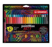 Fineliner - STABILO pointMax - ARTY - Pack of 42 - Assorted Colours