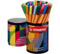 Stabilo point 88 - Fineliner - ARTY - Portapenne in metallo - con 45 colori assortiti