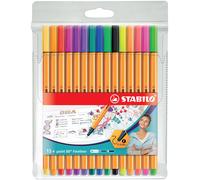 Fineliner - STABILO point 88 - Astuccio da 15 (10 + 5 NEON) - Colori assortiti 1