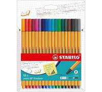 Fineliner - STABILO point 88 - Astuccio da 18 - Colori assortiti