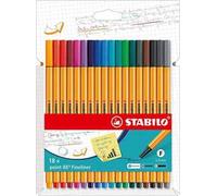 Stabilo point 88 - Fineliner - Astuccio da 18 - Colori assortiti