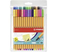 Fineliner - STABILO point 88 - Astuccio da 30 (25 + 5 NEON) - Colori assortiti