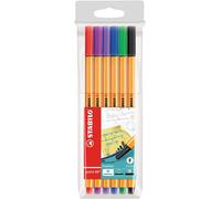 STABILO point 88 penna tecnica Nero, Blu, Verde, Lillà, Rosso, Viola 6 pz