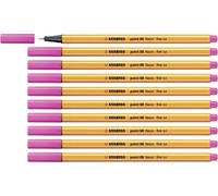 Fineliner - STABILO point 88 - Confezione da 10 - Rosa fluo