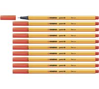 Fineliner - STABILO point 88 - Confezione da 10 - Rosso chiaro