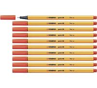 Fineliner - STABILO point 88 - Confezione da 10 - Rosso Chiaro - NUOVO
