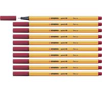 Fineliner - STABILO point 88 - Confezione da 10 - Rosso Cremisi