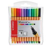 Fineliner - STABILO point 88 Mini - Astuccio da 12 - Colori assortiti