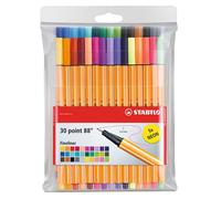 STABILO Point 88 Linea Sottile Pigmento Colori Assortiti - Confezione Di 30