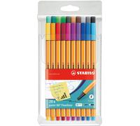 STABILO Pennarelli Point 88 Fineliner – Punta fine – Astuccio 20 pezzi, colori assortiti