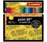 Stabilo point 88 - Fineliner - Snooze One Edition - Astuccio da 24 - Colori assortiti