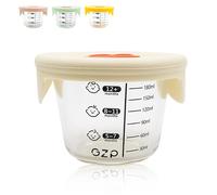FINELYCR 4 Pezzi Petit Pot Conservation Bébé, 180 ml Pot Bebe Repas, con Indicatori Misurazione, Riutilizzabili Pot Conservation Bébé, con Coperchio Silicone Evitare Perdite, per Conservare Alimenti