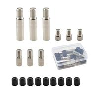 FINELYCR 9 Pezzi Prolunga Valvola Pneumatici, Ottone Adattatore Estensione Valve 20 mm, 27 mm, 40 mm, Metallo Valve Extender Pneumatico, per Auto, Bici, Scooter