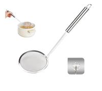 FINELYCR Schiumarola Acciaio Inox, 10 cm Acciaio Inox Setaccio Maglia Fine, 100 Mesh Colino Cucina, Setaccio da Cucina con Gancio, per Filtrare Farina, Schiuma, Succo