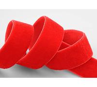 finemark 3 m x 16 mm nastro elastico in velluto rosso acceso (315) Velour estremamente elastico su un lato, velluto 20% elastan da cucire