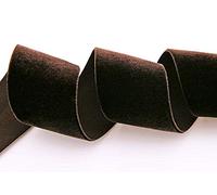 finemark 3 m x 36 mm, nastro elastico in velluto marrone (691), estremamente elastico, su un lato, velluto 20% elastan da cucire