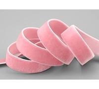 finemark Nastro elastico in velluto, 3 m x 16 mm, colore rosa (257), estremamente elastico, in velluto, 20% elastan, da cucire