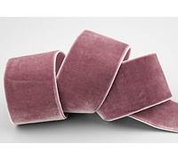 finemark - Nastro elastico in velluto, 3 m x 36 mm, colore rosa scuro (263), velluto su un lato, estremamente elastico, 20% elastan, per il cucito