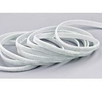 finemark - Nastro elastico in velluto, 3 m x 9 mm, grigio (702), velluto su un lato, estremamente elastico, 20% elastan, per cucito