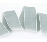 finemark Nastro elastico in velluto grigio (702), 3 m x 36 mm, in velluto grigio chiaro, estremamente elastico, su un lato, 20% elastan, per cucito