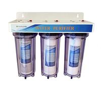 Finerfilters Sistema di filtraggio dell'acqua di riduzione del metallo pesante di 3 fasi 10" di HMA con i collegamenti compatibili di Hozelock