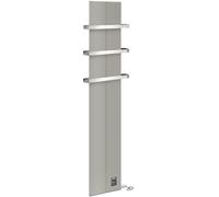 Finesa D scaldasalviette Elettrico Bagno 1500 x 408 cm,termoarredo Elettrico, termostato Digitale 400-1200 W, di Colore Grigio Metallizzato