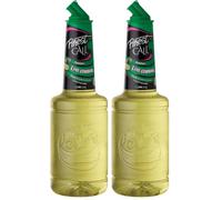 Finest Call, Cordial Lime, 1 l, Sciroppo con Succo di Lime delle Indie Occidentali, Aromi 100% Naturali, Gluten Free, Ideale per Margarita, Cocktail Classici e Analcolici (Confezione da 2)