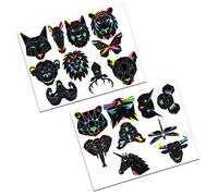 Finest Folia 19 adesivi con animali poligonici, ologrammi, design geometrico, autoadesivi, per auto, moto, laptop, frigorifero, decorazione da parete R117 (set completo)