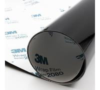 Finest Folia 3M 2080 - Pellicola autoadesiva per auto, 152 cm x 35 cm, colore nero, incollaggio per auto, deformabile, con canali d'aria (Gloss Black G12)