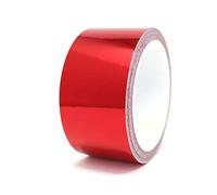Finest Folia 8,5m Strisce adhesive effetto cromo decorative per auto moto barca e modellismo in vari colori autoadesive Lunghezza (50mm, Rosso cromato)