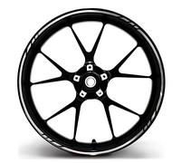 Finest Folia - Adesivi per cerchioni in design GP, 16 pezzi, set completo, adatto per cerchioni da 17”, 16”, 18”, 19”, per moto, auto e bicicletta