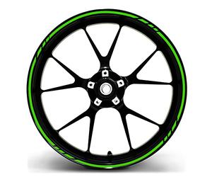 Finest Folia - Adesivi per cerchioni in design GP, 16 pezzi, set completo, adatto per cerchioni da 17”, 16”, 18”, 19”, per moto, auto e bicicletta