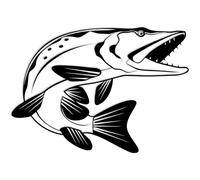 Finest Folia - Adesivo a forma di pesce per auto, moto, barca, gommone, scatola da pesca, autoadesivo per pescatori, pesci autoadesivi, effetto 3D, resistente agli agenti atmosferici e all'acqua, K174