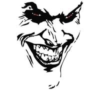 Finest Folia - Adesivo Joker, 10 x 7 cm, con scritta in lingua inglese "Why so serious", pellicola decorativa per auto, autobus, camper, accessori per auto