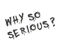 Finest Folia - Adesivo Joker, 10 x 7 cm, con scritta in lingua inglese "Why so serious", pellicola decorativa per auto, autobus, camper, accessori per auto