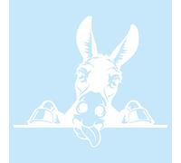Finest Folia Adesivo Peeking Animals Animals Autoadesivo Impermeabile per Auto Frigorifero Laptop Valigia Adesivo Auto Sticker K151 (Bianco, 03 asine)