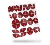 Finest Folia Adesivo per angoli per auto, compatibile con BMW, autoadesiva, impermeabile, accessorio per moto, 74 pezzi, pellicola K102 (Forged Carbon Red Glossy)