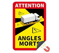 Finest Folia Angles Morts - Pellicola magnetica, 25 x 17 cm, per veicoli obbligatori a partire da 3,5 t, in Francia, avviso con angolo morto, calamita uv resistente agli agenti atmosferici, durevole,